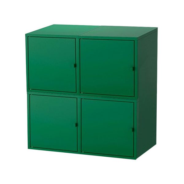 Cub metalic suspendabil cu usa, Verde, 35x35x35 cm