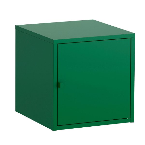 Cub metalic suspendabil cu usa, Verde, 35x35x35 cm