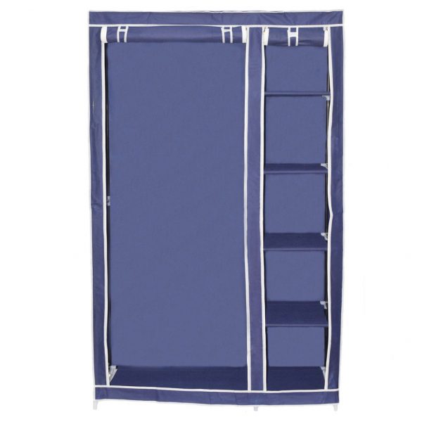 Dulap textil pentru haine, albastru, 110x175 cm