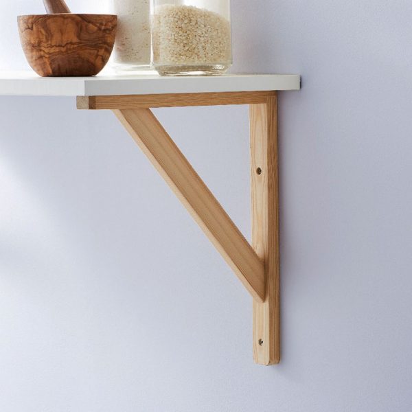Set 2 console pentru rafturi 25x30 cm Lemn Natur