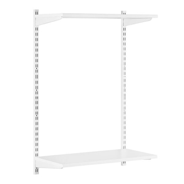 Raft modular suspendat 2 polite, 80x25x100 cm, PAL Alb