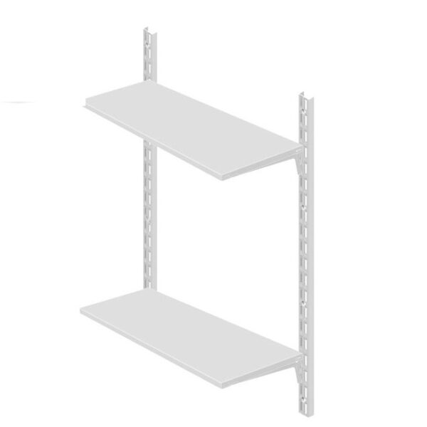 Raft modular suspendat 2 polite, 80x25x100 cm, PAL Alb