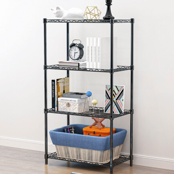 Etajera metalica 56x35x120 cm 4 rafturi Negru
