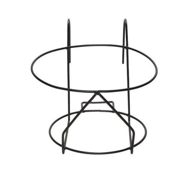 Suport suspendabil rotund pentru ghivece, 25x17 cm, Fier, Negru