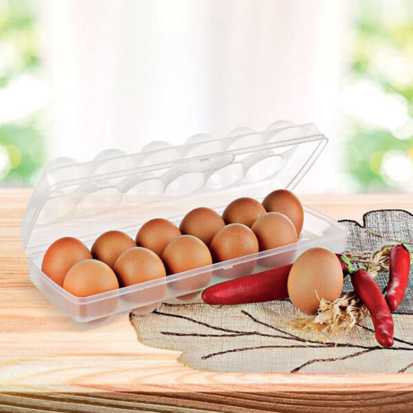 Cutie pentru 12 oua cu capac 28x10.5x7.8 cm Plastic Transparent