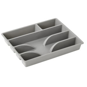 Suport organizare tacamuri 31x26x4 cm Plastic Gri