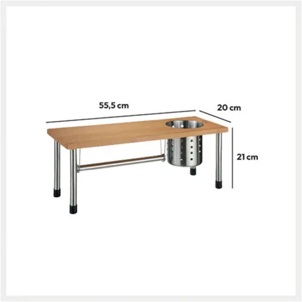 Raft de bucatarie 3in1, 55.5x20x21 cm, Natur