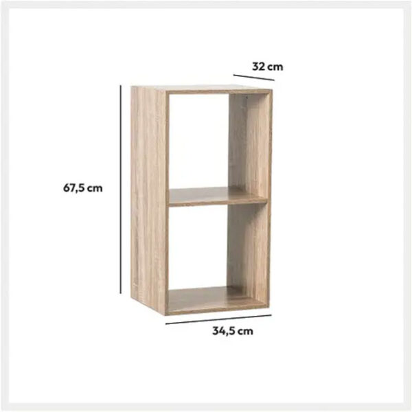 Etajera cu 2 rafturi 34.5x32x67.5 cm 5Five PAL Stejar